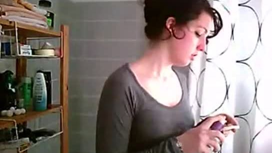 My mom sneaky filmed in the bathroom