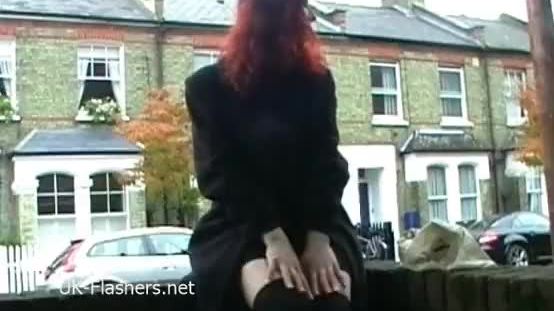 Redhead flasher monicas public masturbation