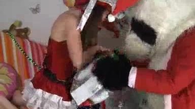 Anal sex with santa panda bear