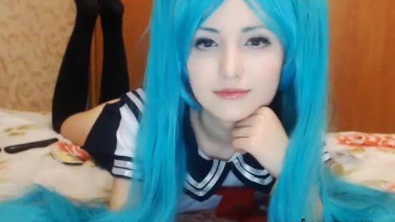 Hatsune miku cosplay group fuck