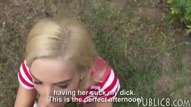 Pretty eurobabe flashes tits and fucked