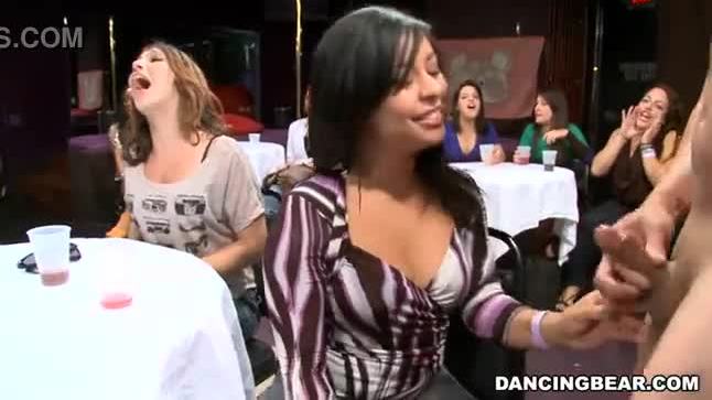Naughty babes couldnt resist strippers sexy cocks