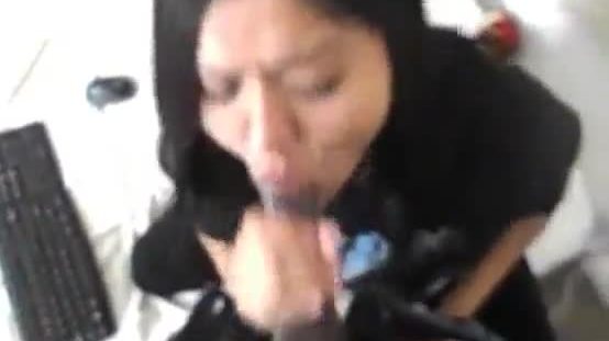 Asian blowjob and cum swallow along yuuno