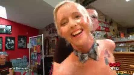 Facial fun for cum loving blonde nesty